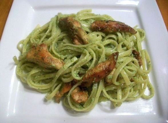 This Pesto Pasta with Grilled Chicken dish features our Homemade Pesto 