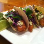 Crispy Fish Tacos with Cilantro Cream Sauce